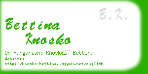 bettina knosko business card